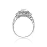 Antique GIA Certified 2.25ct Diamond with open wrk detailing Platinum Gabela Ring, Circa 1910 15283