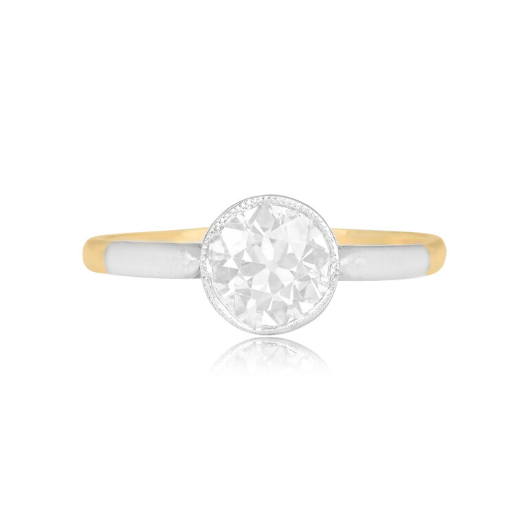 Antique 1.25ct Diamond Solitaire Lubiana Ring. Circa 1910