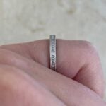 Tiffany platinum wedding band with fine milgrain