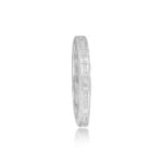 Top Side View Platinum Wedding Band With Engravings 15411