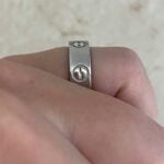 Cartier Love Band with a singular round brilliant cut diamond