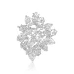 Left Side Top View Pear and Marquis-Shaped Diamond Earring SM314