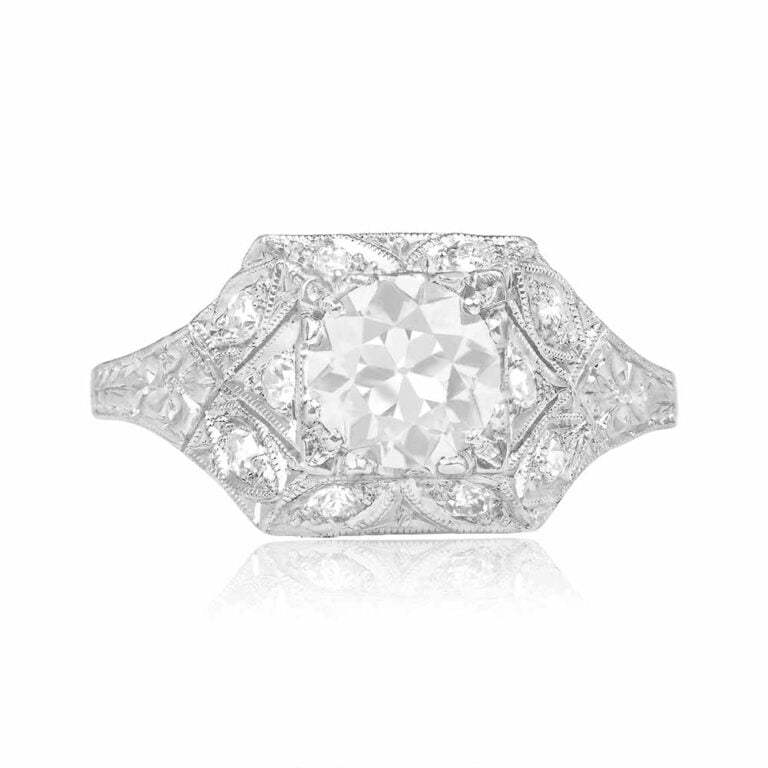 Art Deco 1.02ct Diamond on Platinum Zelena Ring. Circa 1925
