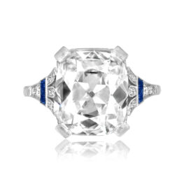 5.15 carat center Elongated Cushion-Cut Diamond Bennington Ring HER301