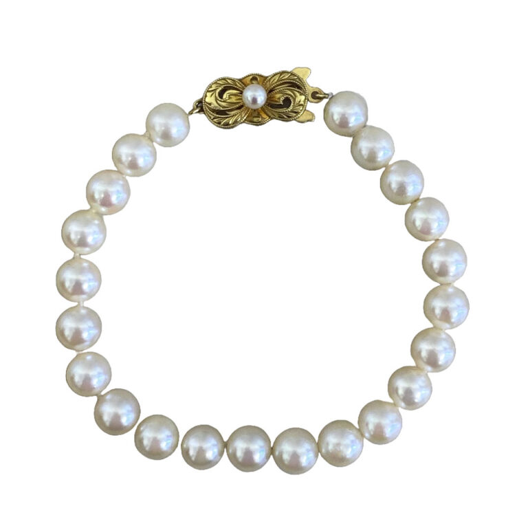 18k Yellow Gold Mikimoto Pearl Bracelet