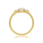 0.67 carat center diamond Floral Cluster Diamond Engagement Tulun Ring 15453