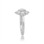 1.26ct Diamond Cluster Platinum Westerly Ring 15455