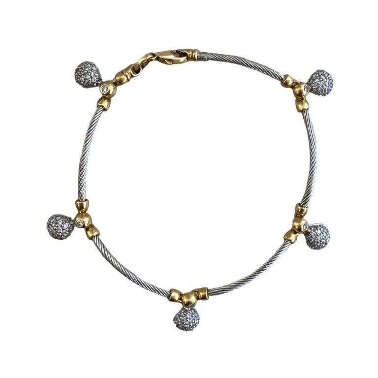 Vintage 18k Yellow/White Gold and Diamond Bracelet