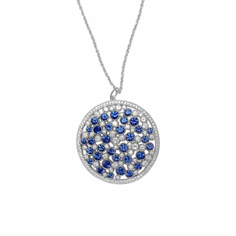 Tiffany & Co Cobblestone Sapphire and Diamond Necklace
