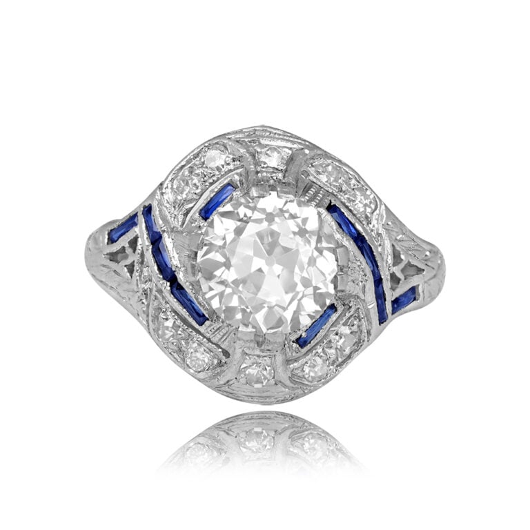 Antique GIA-Certified 1.50ct Old European Cut Diamond Talladale Ring