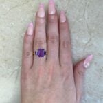 3.44ct Three-Stone Amethyst ring