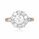 0.74ct Diamond Floral Cluster Engagement Cartagena Ring 16104 top view photo