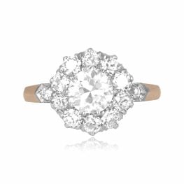0.74ct Diamond Floral Cluster Engagement Cartagena Ring 16104 top view photo