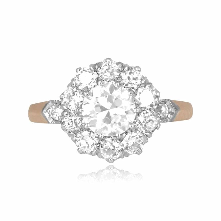 GIA 0.74ct Diamond Cluster Engagement Cartagena Ring