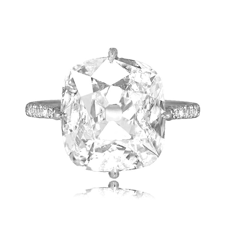 GIA-Certified 4.02ct Internally Flawless Cushion Cut Diamond Pisa Ring