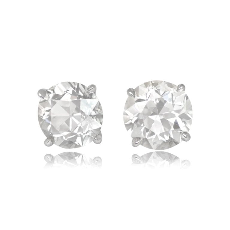 2.52ct Old European Cut Diamond Harbour Earrings