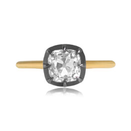 GIA-Certified 1.37 carat Cushion-Cut Diamond Set in Prongs Top View 15246
