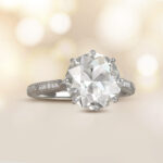 Antique Art Deco 4.00ct Diamond with diamond details Chelsea Ring 15279