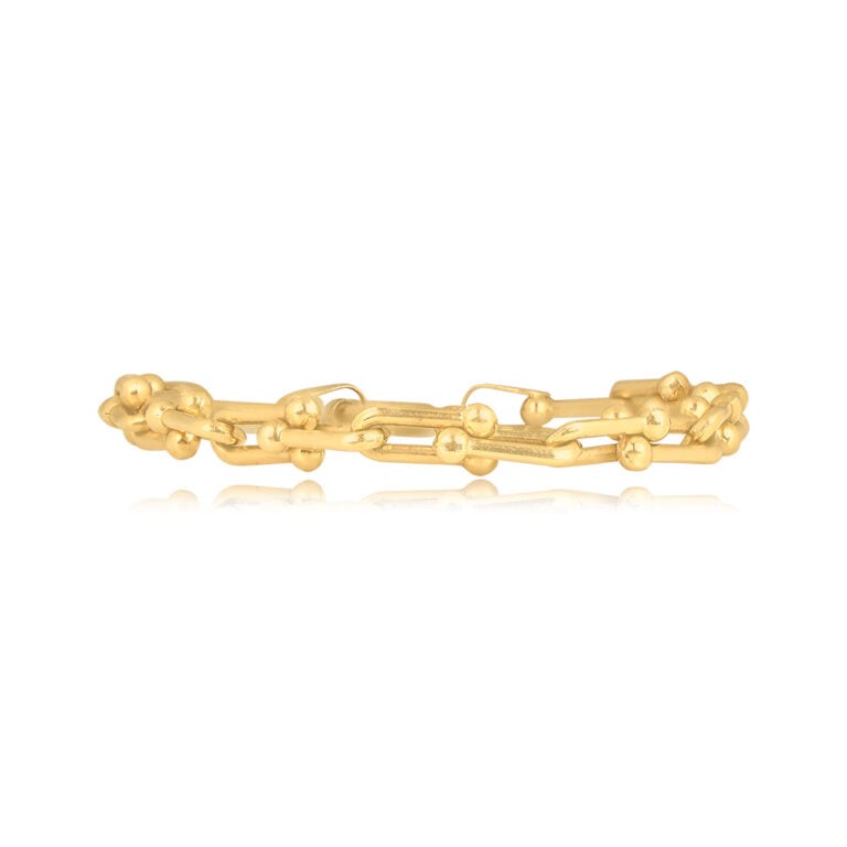 Vintage 14k Yellow Gold Link Torfin Bracelet