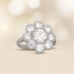 GIA-Certified 1.57ct Old European Cut Diamond Floral Cluster Balta Ring 15494