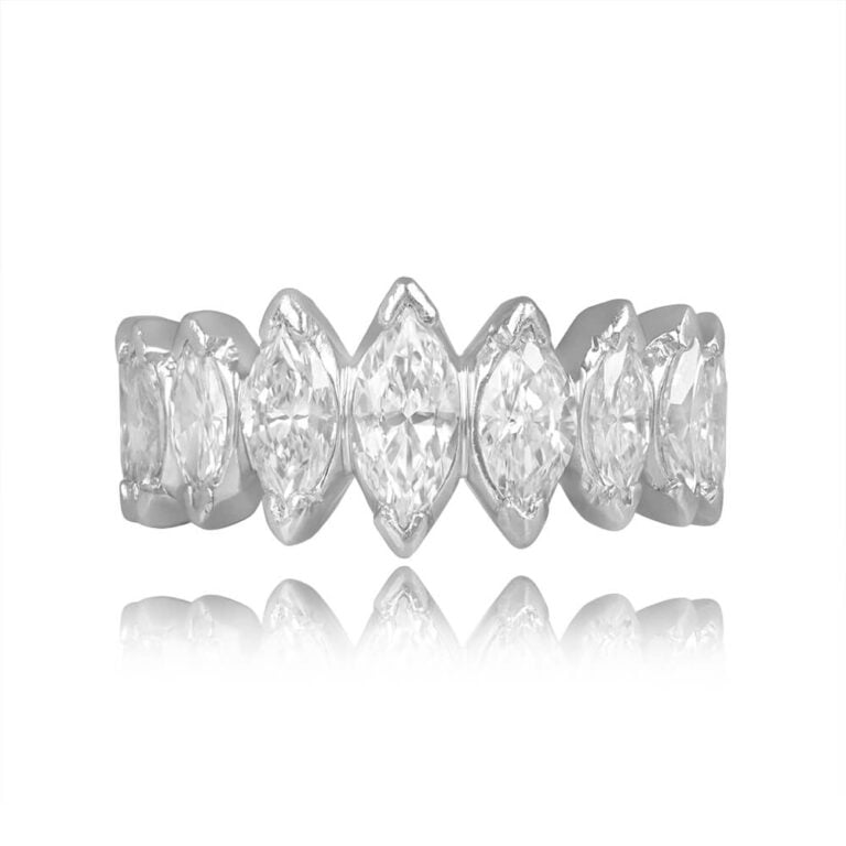 Approx. 4.5ct Total Marquis-Cut Diamond Wedding Burnett Band