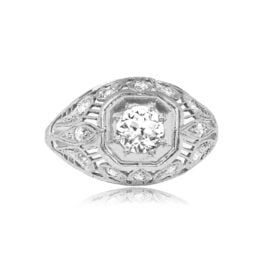 Antique 0.64ct Hornell Ring. Edwardian Era. Circa 1910 15666 Top View