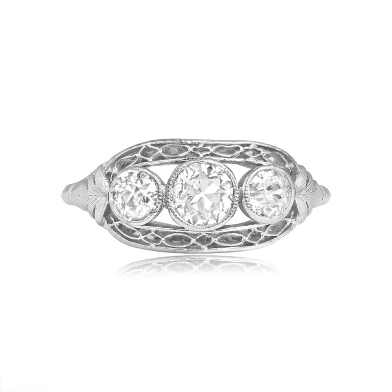 Art Deco Approx. 0.60ct Three-Stone Engagement Warburton Ring
