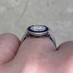 Virden Ring featuring a cluster of diamonds