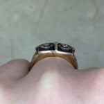 Owl Ring, Circa 1970 features two eyes centered by an old European cut diamond