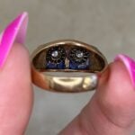 Owl Ring with eyes surrounded by diamond halos