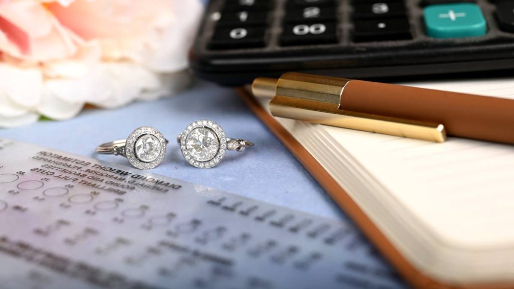 Engagement Rings with Gauge and Calculator Pen