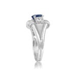 retro era sapphire ring made in white gold