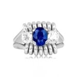 Sapphire and Diamond retro white gold ring Midvale ring 15460