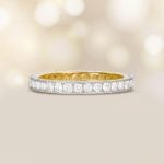Platinum on 18 karat Yellow Gold Diamond Richford Band 2.45mm 15644