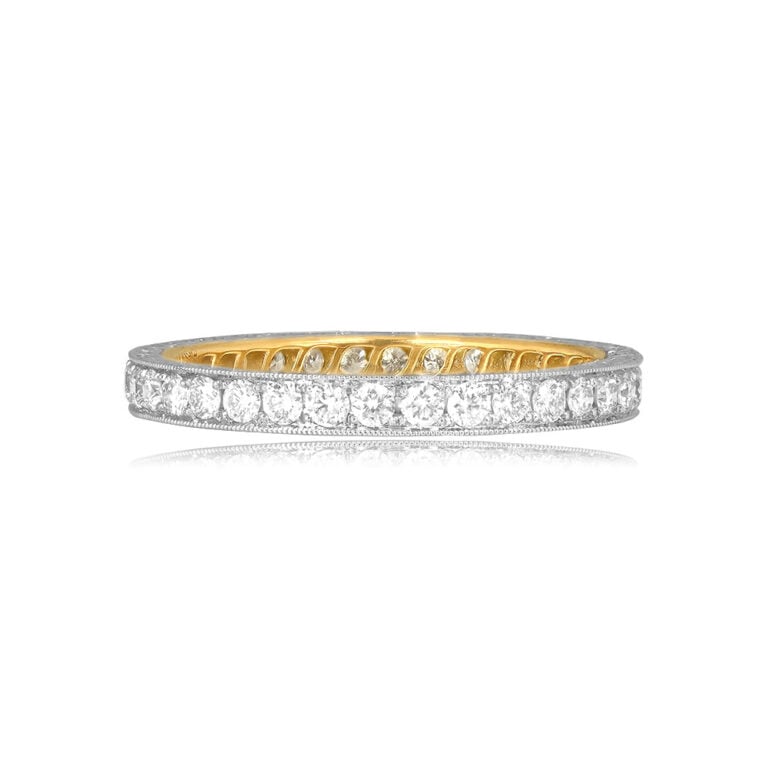 Platinum on 18k Yellow Gold Diamond Richford Band 2.45mm