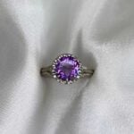 Adrar Ring adorned with a row of Old European cut diamonds