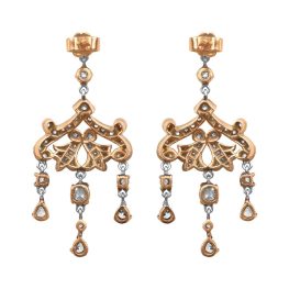 Antique 4.20ct Sudbury Earrings. Circa 1880s JN2348 back view photo