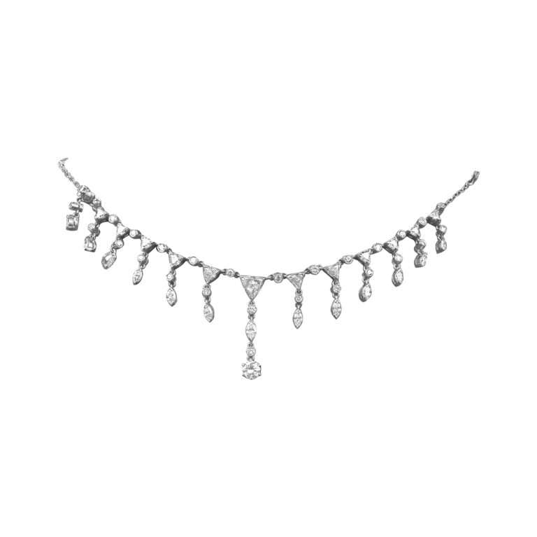 Vintage Mid-Century Era Diamond Bertoua Necklace, Circa 1950