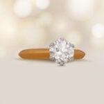 Vintage Tiffany 1.30 carat Old European Cut yellow gold solitaire Ring 15282