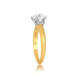 plainum on yellow gold Vintage Tiffany 1.30ct Old European Cut Ring 15282