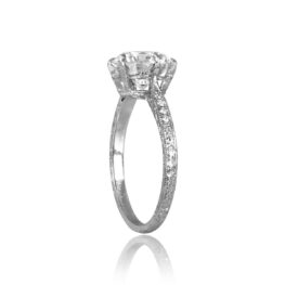 Vintage GIA Certified 2.00 carat Diamond hand Engraved Provo Ring 15492
