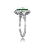 0.60 carat Diamond and Double Halo Platinum Bally Ring 15708