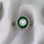 Bally Ring further surrounded by a halo of diamonds