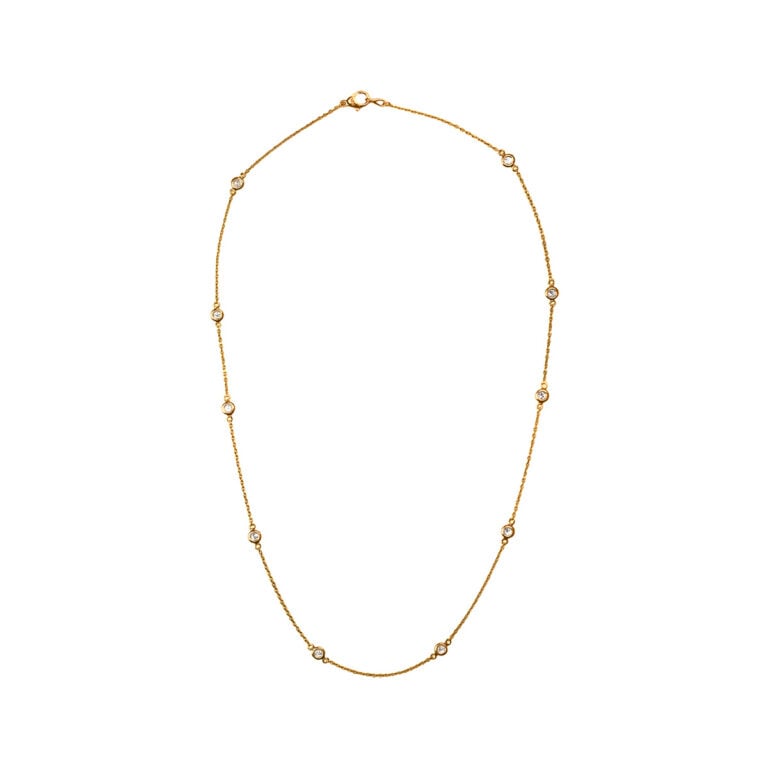 1.00ct 14k Yellow Gold Cranston Necklace