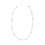 14k yellow gold necklace with 10 round brilliant diamonds Cranston necklace 15719