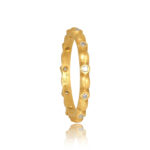 Vintage 18k Yellow Gold Diamond Peoria Band 1.96mm 15749