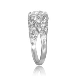 1.20ct Art Deco Diamond with twisted design shoulders Cabot Ring 15750