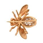 Vintage 2.00ct Diamond Bee Devens Brooch, Circa 1960 JN2532 back view photo