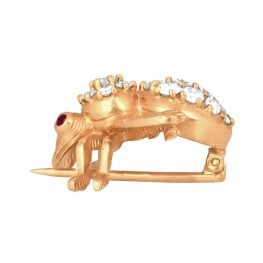 Vintage 2.00ct Diamond Bee Devens Brooch, Circa 1960 JN2532 top side view photo