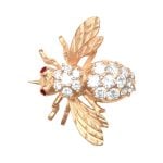 2.00 carat diamond design on 18 karat bee brooch Devens brooch JN25-32